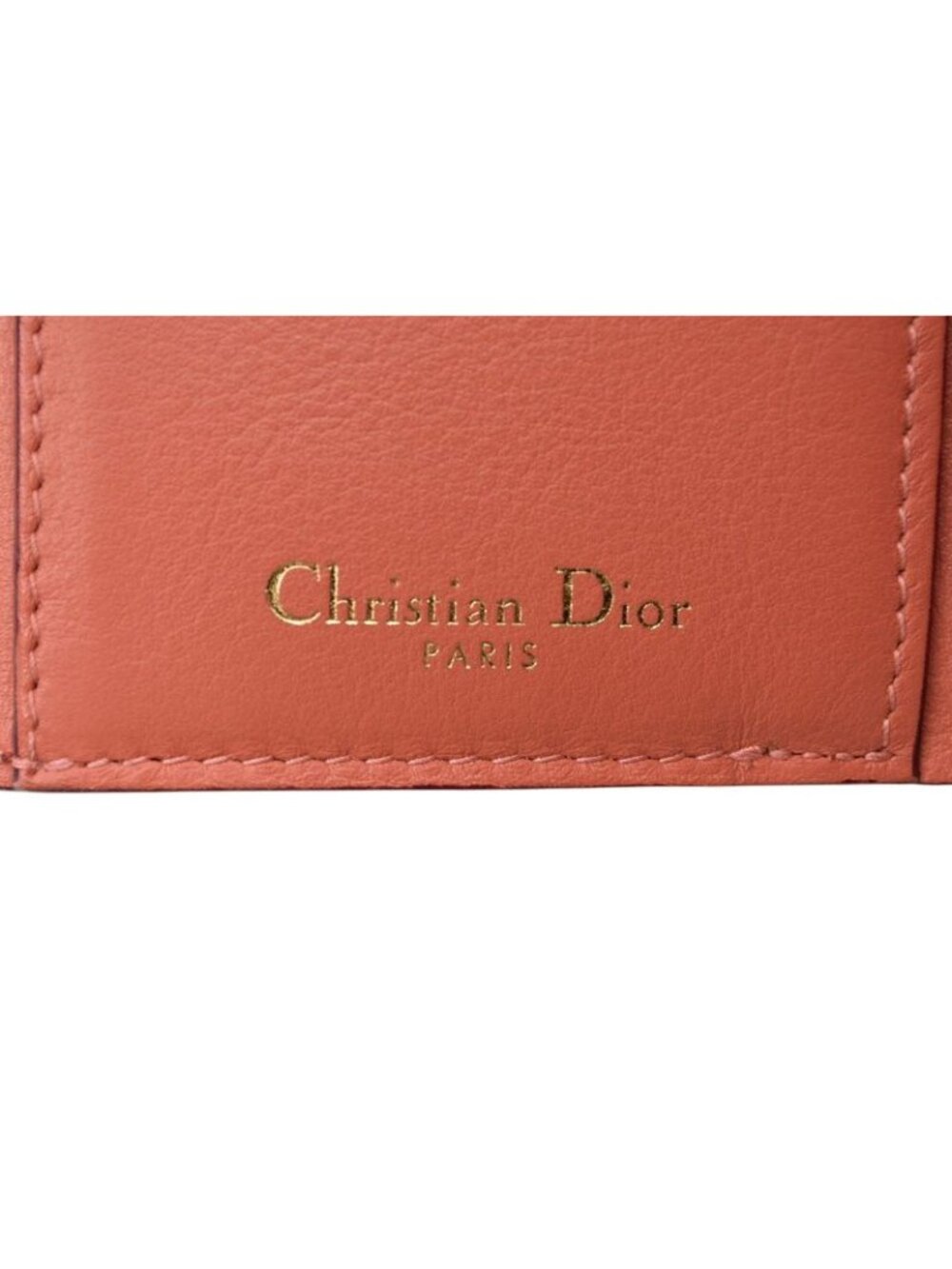 Dior Wallet Trifold Vintage Mini Diorissimo Bicolor Blue Coral Pink Charm - Picture 5 of 16
